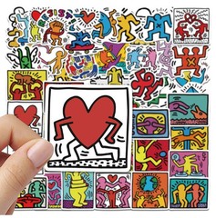 100pcs Waterproof Keith Haring Stickers, Artist STICKERS