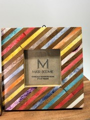 2 Matr Boomie Ethically sourced Bone Inlay Photo Frames Multi Colors 4×6 3×3