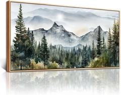 Wood Framed Wall Art For Living Room Large Wall Decor For Office Bedroom Pict…