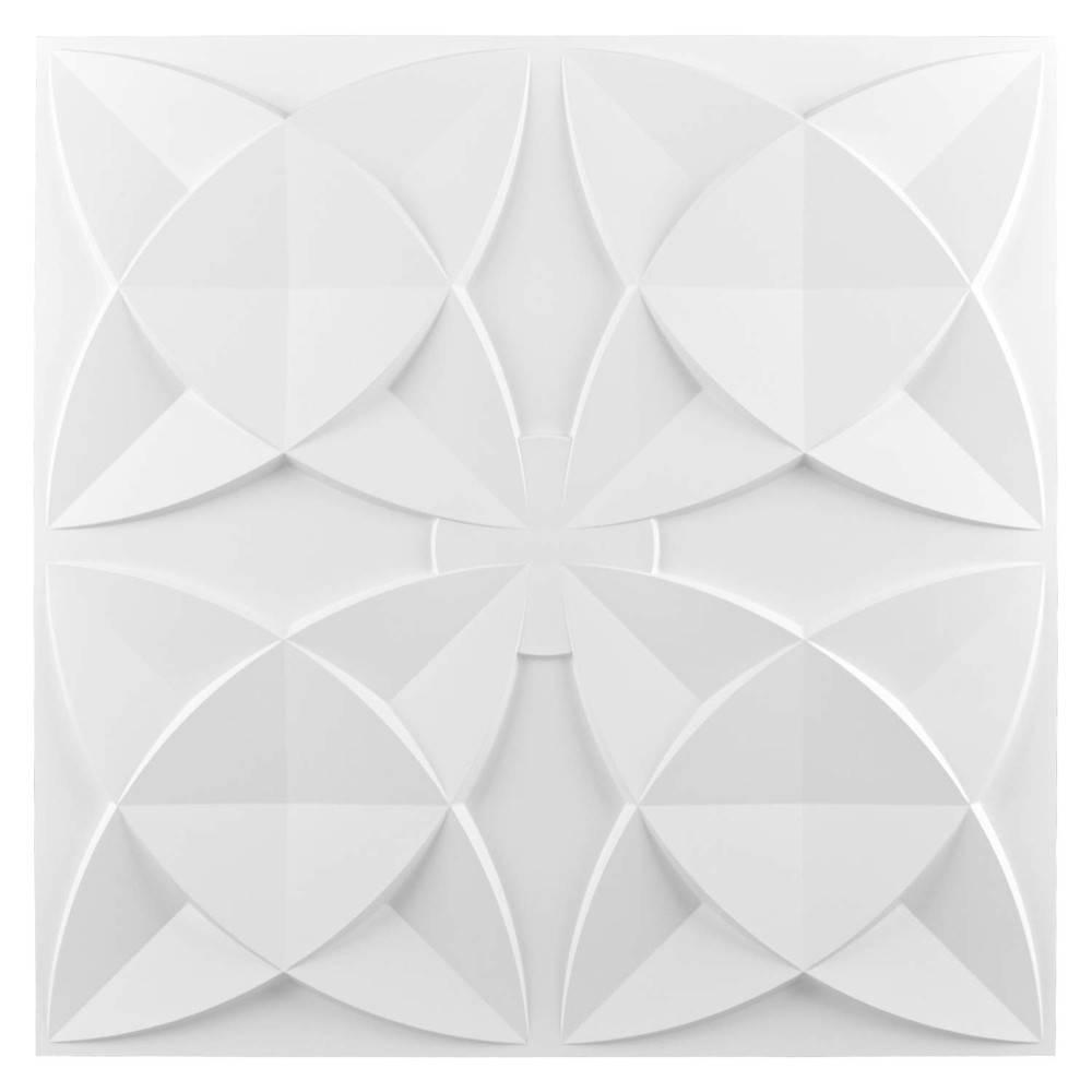Art3d Decorative Ceiling Tile 2×2 Glue up, Suspended 12, White