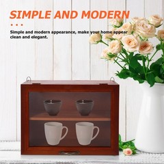 Shadow Box Display Case, Wooden Cabinet for Memorabilia & Collectibles, 30×23…