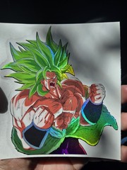 5″ Spotholographic Weatherproof Sticker Decal Broly Lssj Ssj Dragon