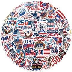 50-200Pcs 250th Anniversary Sticker USA 250 Years of Freedom Anniversary