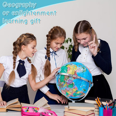 13» Illuminated World Globe for Adults – 720° Rotation & Rewritable K