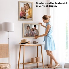 Wide 16×20 Picture Frame in Natural Oak – Vertical or Horizontal Hanging