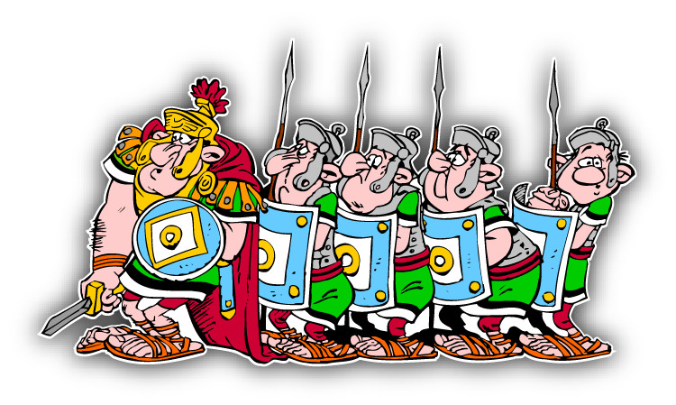 Asterix Obelix Army Cartoon Car Bumper Sticker Decal 5» x 3»
