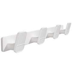 Coat Rack Wall Mount Coat Hooks – White Hook Rack with 4 Hooks Aluminum Wall …