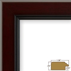 Craig Frames Mossehaus, 1.375″ Wide Mahogany Red Traditional Picture Frame