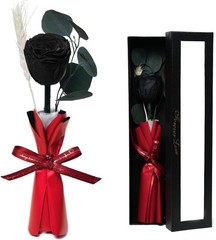 Forever Preserved Black Rose Birthday Gifts for Women,Eternal Flower Gifts for M