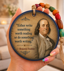 Founding Fathers Quote Ornament | George Washington Jefferson Franklin Decor