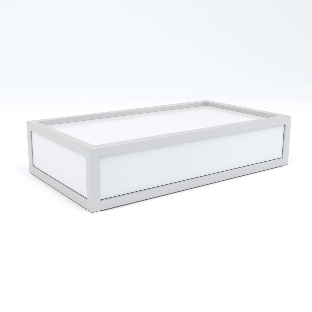 Stackable Display Riser Platforms – Medium Riser Gloss White Econoco DDBRMWHT