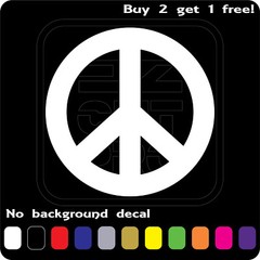 PEACE SIGN LOGO STICKER VINYL DECAL LOVE HIPPIE SYMBOL CAR WINDOW Buy2Get1Free
