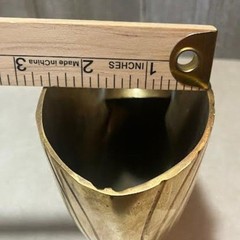 Brass seashell planter. 6 inches tall