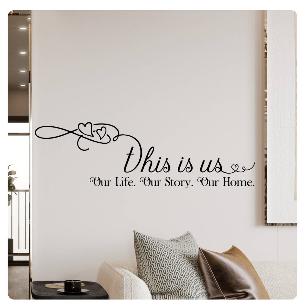 Inspirational Wall Decal – This Is Us, Our Life, Our Story, Our Home – Family