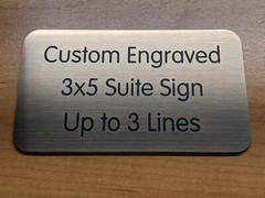 Custom Engraved 3×5 Dark Bronze Sign | Home Office Suite Small Wall Door Plaque