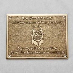 Custom Bronze Memorial Plaque, Personalized Garden Marker, Outdoor Name Plate