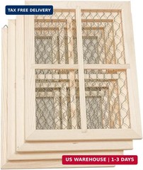 4 Pack Chicken Wire Wood Frame 12 x 9 Inches Unfinished Wooden Frame for photoes