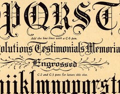 Speedball Pen Alphabet Poster Calligraphy Lettering Old English Drawing Print