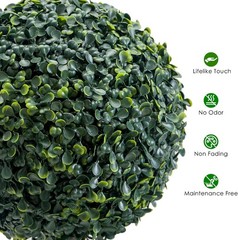 35/45 in Artificial Milan Ball Tree Indoor Outdoor Faux Topiary No Watering