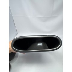 Modern Black Hollow Cutout Ceramic Vase with 2 Textured Spheres 14in