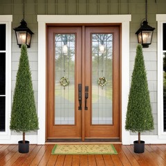 6FT Artificial Conical Topiary Trees UV Resistant Faux Cedar Fake Potted Plants