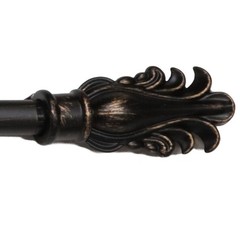 Fancy Feather Antique Black 48-108 Tapestry Rod