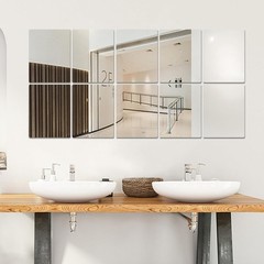 8×6 Inches Self Adhesive Acrylic Mirror Tiles 0.2mm Waterproof Flexible