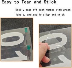 3 Sets 3-Inch Reflective Mailbox Numbers, Reflective Waterproof Mailbox Number..