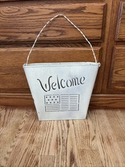 Vintage Metal Welcome Sign for Front Door Hanging Welcome Sign for Front Door