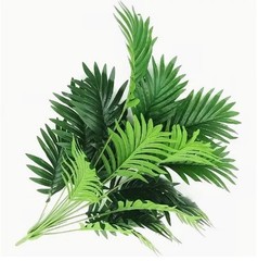 3xpcs Artificial Palm Tree Set – High Simulation Saddle Leaf Tropical Decor