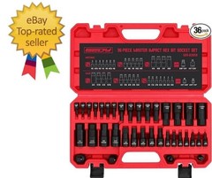 Durable 36-Piece Allen Impact Socket Set – Complete with Storage Case & Adapters