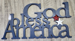 New 23″x13″ God Bless America Wooden Sign Wall Art