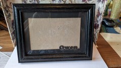 Black Wood Photo Picture Frame and Personalized Photo Picture Mat