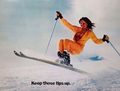 Vintage Hot Girl Skiing Photo Reproduction Metal Sign FREE SHIPPING Ski Slopes