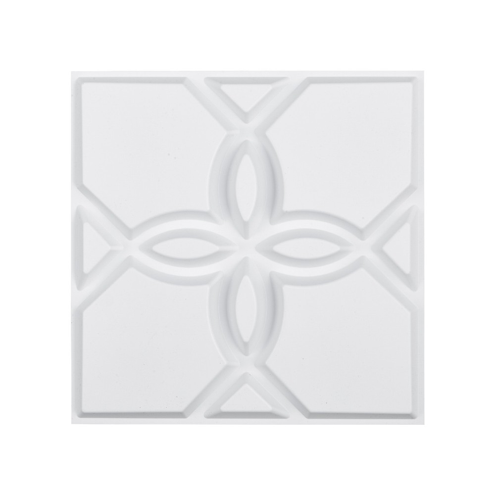 33 Pack White 3D Wall Panels Decorative PVC Tiles 11.8″ X 11.81″ Floral Design