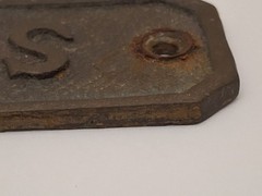 Vintage Brass Ladies Door Restroom Sign( See Pictures)