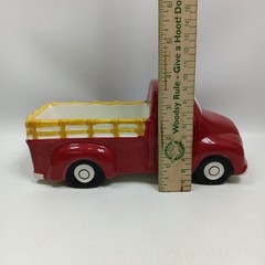 Ceramic Cracker Barrel Red Pick Up Truck 8 in