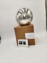 Pottery Barn Antique Mercury Globe Medium Decorative Holiday Glass Orb In Box