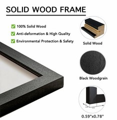 8×10 Picture Frame Set of 3, Solid Wood Picture Frames With Plexiglass, Displ…