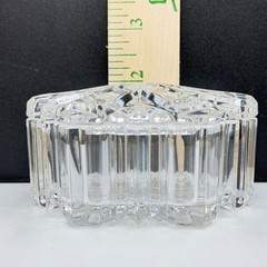 Crystal Snowflake Trinket Box Mikasa Starburst Lidded Jewelry Dish Germany 4in