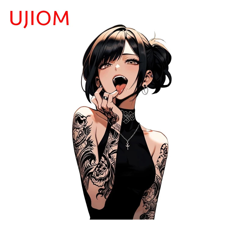 UJIOM Alluring Goth Girl Wall Stickers Cool Item Decal Room Sofa Wall Decor