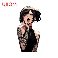 UJIOM Alluring Goth Girl Wall Stickers Cool Item Decal Room Sofa Wall Decor