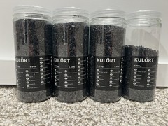 IKEA KULORT Black Decorative Glass Stones Mirror Effect Lot of 4 NEW 5 LBS