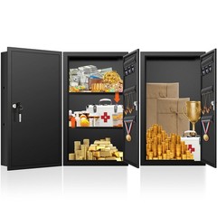 22.05″ Tall Wall Safes Between the Studs with Removable Tall, Black
