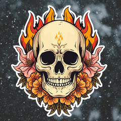 Skull Sticker Waterproof Vinyl Decal Glossy Matte Laminated NEW
