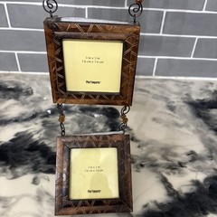 pier 1 imports Bamboo Picture Frames Connected By Beautiful Beads 3 Frames 3×3.