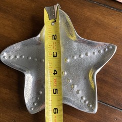 7 in Starfish Metal Jewelry Trinket Dish Beach Seashell Sea Star Indoor Outdoor