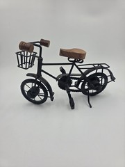 Mini Bicycle Art Metal & Wood Cycling Art Display Black 11.5” Long Veteran Owned