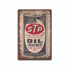 Vintage Looking STP Oil Treatment Rustic Metal Sign 8 x 12 In GAS &OIL TS903