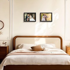 , A4 Black Photo Frame – Solid Wood And Display 8.3X11.7 Picture Without Mat …